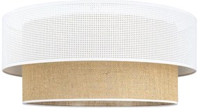 Stropné svietidlo BORHO 1xE27/60W/230V pr. 50 cm biela/juta