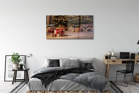 Obraz na akrylátovom skle Dary vianočný strom 125x50 cm