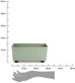 PLASTOVÝ KVETINÁČ SALVIA 28,5X17 CM ZELENÁ