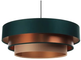 Luster na lanku TRINITI 1xE27/60W/230V zelená/meď