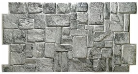 3D PVC obkladový panel 98 x 50 cm - Gray Stone Panel