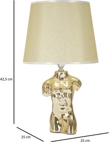 Stolná lampa Glam Man 42,5 cm béžovo-zlatá