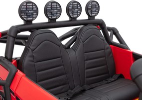 Ramiz Detská pretekárska bugina na batérie 5 Červená + motory 2x200W + diaľkové ovládanie + LED Audio + pomalý štart