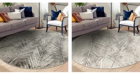 Kusový koberec Emola šedokrémový kruh 100cm