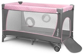 Lionelo - Cestovná postieľka FLOWER Flamingo