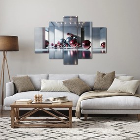 Obraz - 3D priestor s guľami II. (150x105 cm)