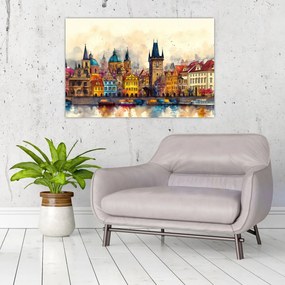 Obraz - Jeseň v maľovanom meste (90x60 cm)