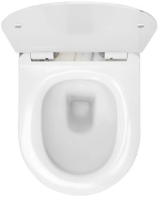 REA - Carlos Granit Shiny Rimless závesná WC misa vrátane sedátka, imitácia kameňa, REA-C8002