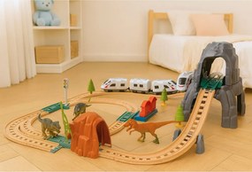 LEAN Toys Elektrická vlaková súprava Dinosaur Park Svetlá Zvuky 76 cm