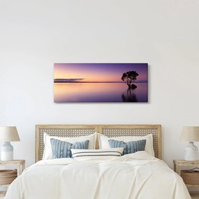 Obraz vodnej hladiny pri východe slnka (120x50 cm)