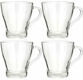 EH Sada sklenených hrnčekov Clear 300 ml, 4 ks