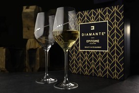Diamante poháre na biele víno Silhouette City s kryštálmi Swarovski 360ml 2KS