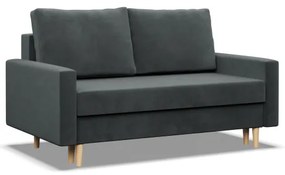 Dvojmiestna pohovka BLANK Elegant rozkladacia, tmavosivá