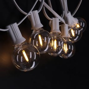 Brilagi - LED vonkajšia dekoratívna GIRLANDA 10xE12 8 m biela IP44 teplá biela