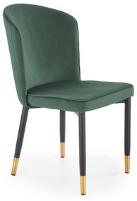 Jedálenská stolička HILLS –⁠ kov/látka, zelená