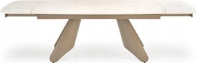 Rozkladací obdĺžnikový stôl, béžový, moderný, do obývacej izby, jedálne Salix