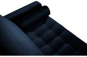 Modrá zamatová pohovka Milo Casa Santo, 174 cm