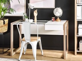 PC stolík JANAS (svetlé drevo + biela). Vlastná spoľahlivá doprava až k Vám domov. 1023519