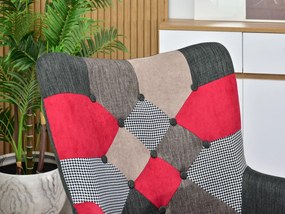 Kreslo Nutri (patchwork + čierna). Vlastná spoľahlivá doprava až k Vám domov. 1110348