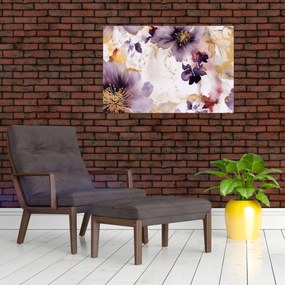 Obraz - Akvarelové kvety (90x60 cm)