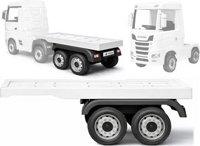 LEAN CARS Batériový príves HL358 Mercedes Scania Actros biely