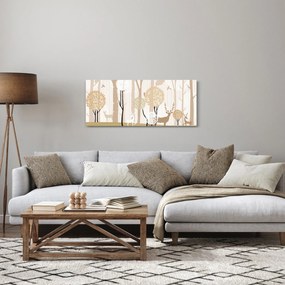 Obraz - Ilustrovaný les (120x50 cm)