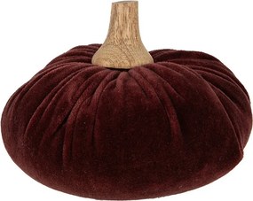 Vínová zamatová dekorácia tekvice Pumpkin L - 15*12 cm