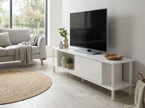 AKCIA TV stolík PARIS 150 cm, biela II. akosť