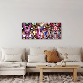 Obraz - Street art - sova (120x50 cm)