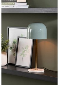 Stolová lampa v mentolovej farbe s kovovým tienidlom (výška 50 cm) Manta – Leitmotiv