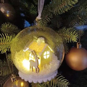 DECOLED Svetelná guľa, 10 cm d.p.m., teplá biela