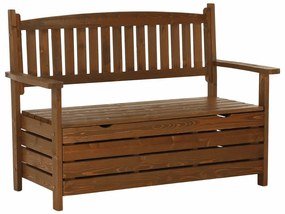 Záhradná lavička, hnedá, 123,5 cm, DILKA