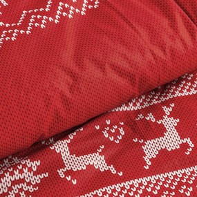 VIANOČNÉ OBLIEČKY Z MIKROVLÁKNA NOEL2 200X220 CM, 2KS 70X80 CM ČERVENÉ