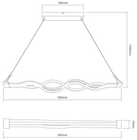 Globo 67109-30 - LED Stmievateľný luster na lanku PILLA 1xLED/30W/230V + DO