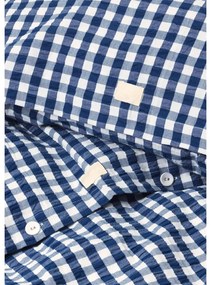 Bielo-tmavomodré krepové obliečky na jednolôžko 140x200 cm Bæk&amp;Bølge – JUNA