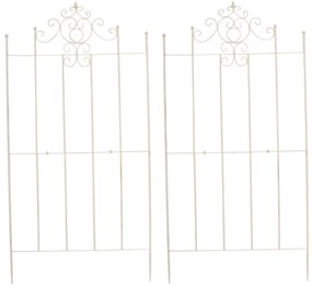 2x Mriežka na popínavé rastliny Paula - 180 x 85,5 cm - Krémová antik