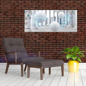 Abstraktný obraz v antickom štýle (120x50 cm)