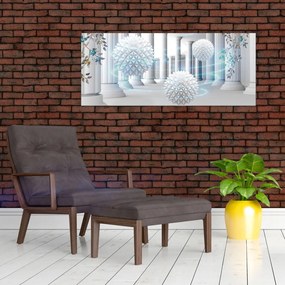 Abstraktný obraz v antickom štýle (120x50 cm)