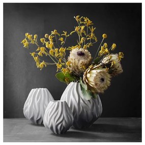 Biela porcelánová váza Morsø Flame, výška 15 cm