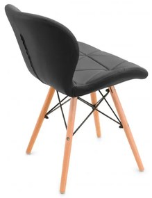 Jedálenské kožené stoličky - 4ks - sivé