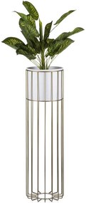 Kovový kvetináč LOFT 70x20 cm zlatá/biela