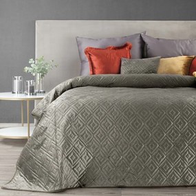EUROFIRANY prehoz na posteľ z mäkkého zamatu 220 cm x 240 cm tmavobéžová 100 % polyester Rozmery textílií: 220 cm x 240 cm
