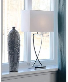 ByRydens 2820440-5000 - Stolná lampa OMEGA 1xE27/5W/230V biela/lesklý chróm