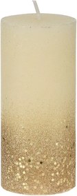 Vianočná sviečka Rustic v zlatej farbe 5 × 11 cm