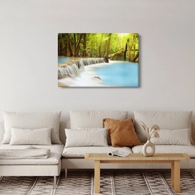 Obraz Huay Mae Kamin vodopádu v lese (90x60 cm)