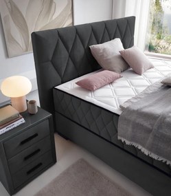 Posteľ Reve 180x200 cm, grafitovo šedá