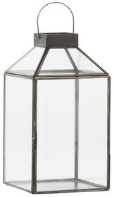 IB LAURSEN Sklenený lampáš Norr Black 30,5 cm