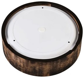 Stropné kúpeľňové svietidlo OAK SMOKY 2xE27/15W/230V IP54, pr. 27,5 cm, dub/hned