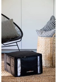 Čierny úložný box na oblečenie Compactor XXL Black Edition 3D Medium, 125 l