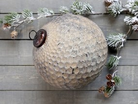 Veľká ozdoba s patinou sklenená guľa Bauble antique - Ø 21cm